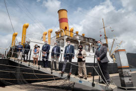 El buque fue construido en 1912, coexisti con el Titanic y sobrevivi a dos guerras mundiales, la Guerra Civil y la Posguerra espaola. FRAN PALLERO